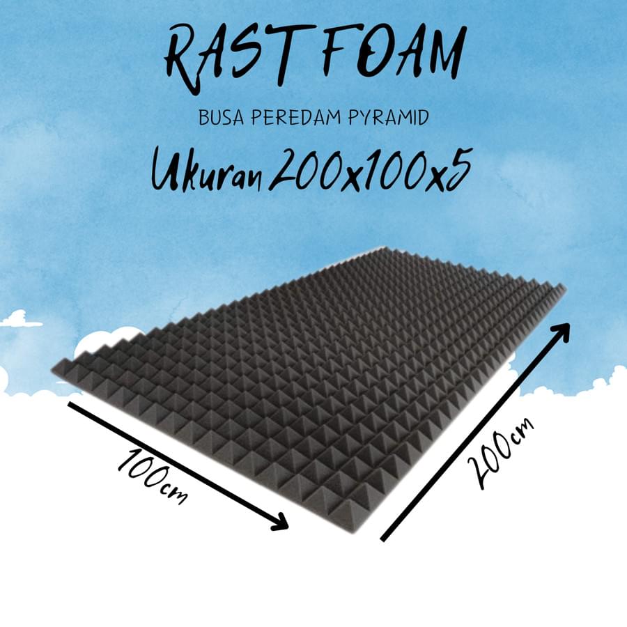 Busa Peredam Suara Ruangan Lembaran foam dinding pyramid 200x100x5