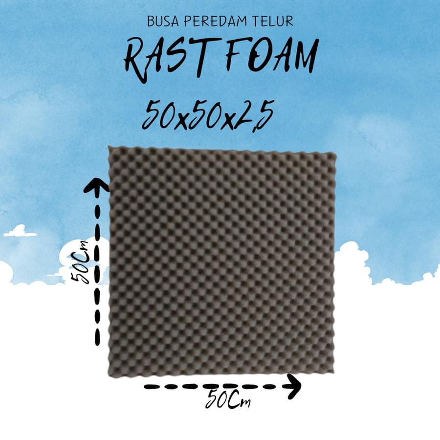 Busa Peredam Suara Ruangan dinding foam lembaran Kedap Telur 50x50x2,5