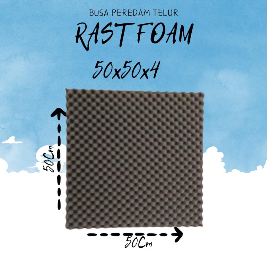 Busa Peredam Suara Ruangan dinding foam lembaran Kedap Telur 50x50x4cm